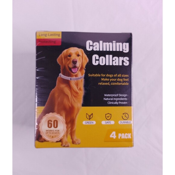 Unbranded Other - 4 Pack Dog Calming Collars Pheromone Anxiety Relief Adjustable Waterproof